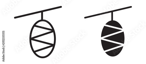 Canvastavla Cocoon icon In Flat and stroke Style Vector For App, UI, Websites