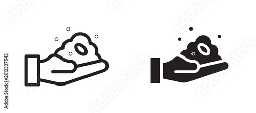 Bild auf Leinwand Foam icon In Flat and stroke Style Vector For App, UI, Websites