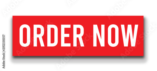 Order Now Red CTA Button Flat UI E-commerce Purchase Action Sales Conversion Web Interface Vector Icon