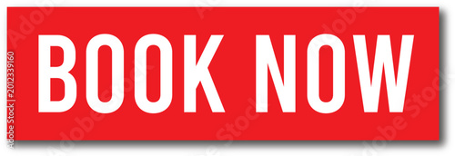 Book Now Red CTA Button Flat UI Design Reservation Hotel Travel Appointment Call to Action Vector Icon