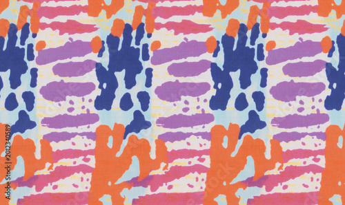 Seamless fabric pattern, watercolour print for fabric design. Minimalist style. Stripes on bright background. 