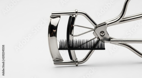 luxury cosmetic and beauty eyelash curler with sleek metallic design and intricate detailing