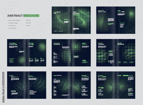 Halftone Abstract Bifold Brochure Design Template