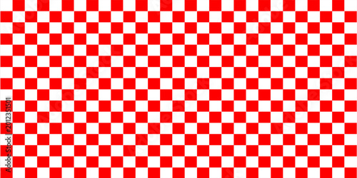 Photos Red and white checkerboard pattern