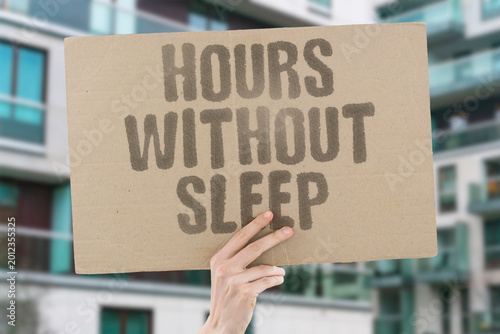 Tableau sur toile "Hours Without Sleep" Modern lifestyles routinely deny adults the minimum recommended restorative nightly rest