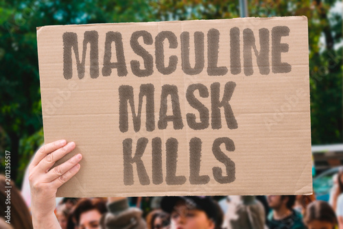 Fotografie "Masculine Mask Kills" Social pressure to appear unaffected drives men toward dangerous emotional suppression