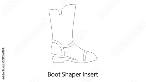 Fotografía Boot shaper insert icon, outline style a tool for maintaining footwear shape, ke