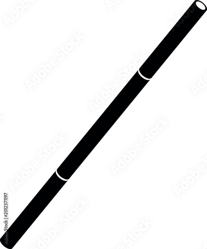 Tableau sur toile Black silhouette of a magic wand, props of a magician.