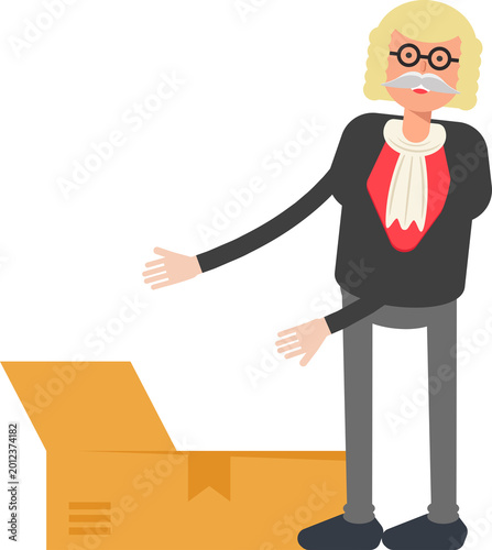 Foto Judge Character Opening Box