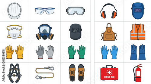 Foto Personal Protective Equipment Safety Gear.