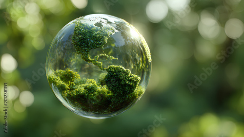 Floating Glass Sphere Ecosystem