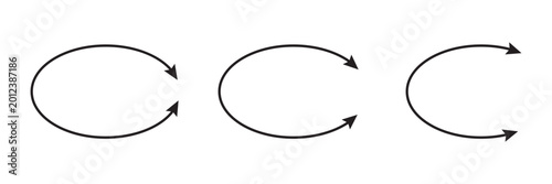 Foto Oval circle rotate arrow icon
