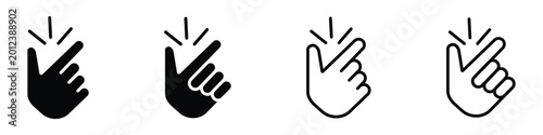 Easy icon, it's easy icon vector. Finger snap icon. Snap of fingers gesture. Easy icon finger snap gesture icon collection hand Click gesture symbol. Vector illustration.