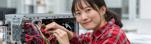 Tech Enthusiast: A young wo...
