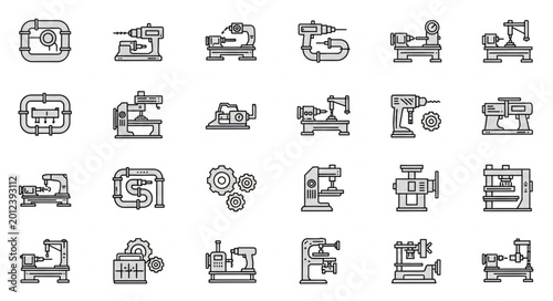 Photos Industrial factory machines and equipment.