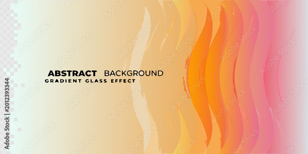 Naklejka premium Abstract gradient wave background with glass effect