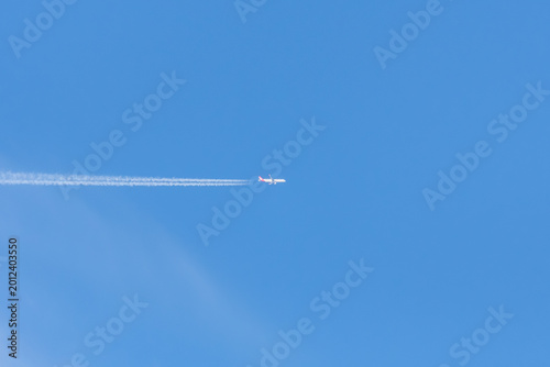Soft Wispy High Cloud in the Blue Morning Sky