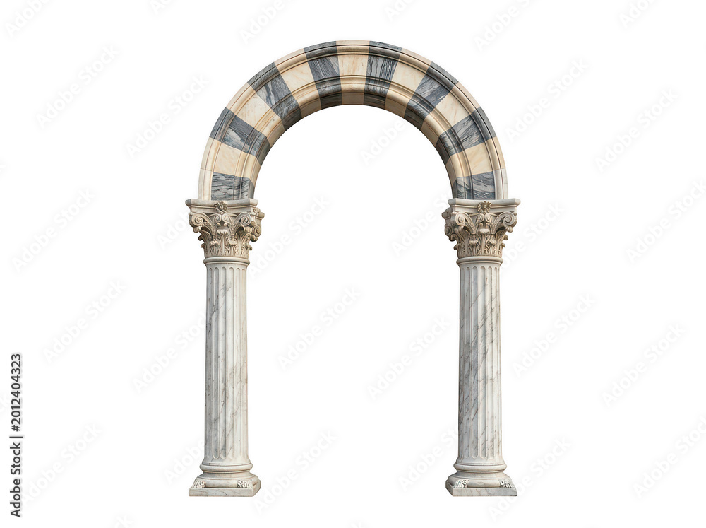 Obraz premium Ancient Stone Archway with Decorative Columns