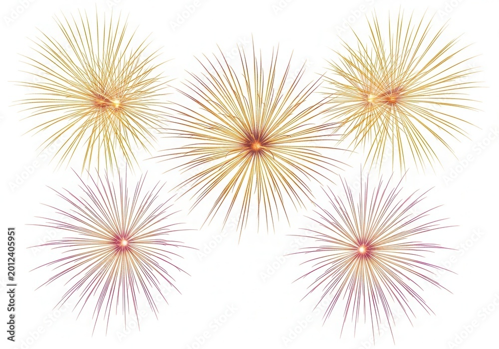 Obraz premium Radial line patterns with central color variations in abstract art isolated on white background