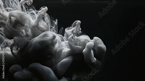 Motion capture of smoke swirling in dark environment creates vibe