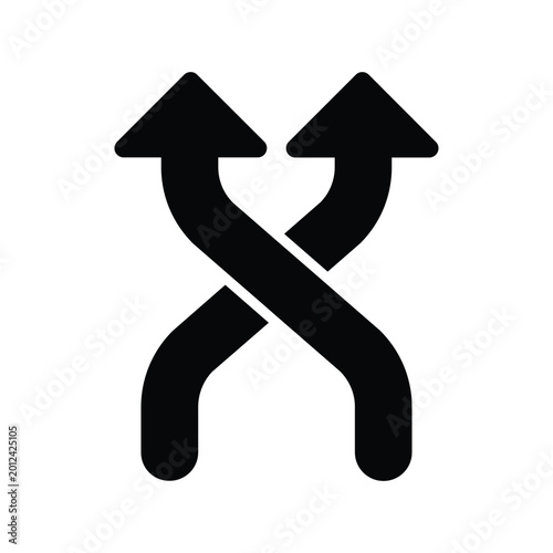 shuffle solid icon vector design good for web or mobile app