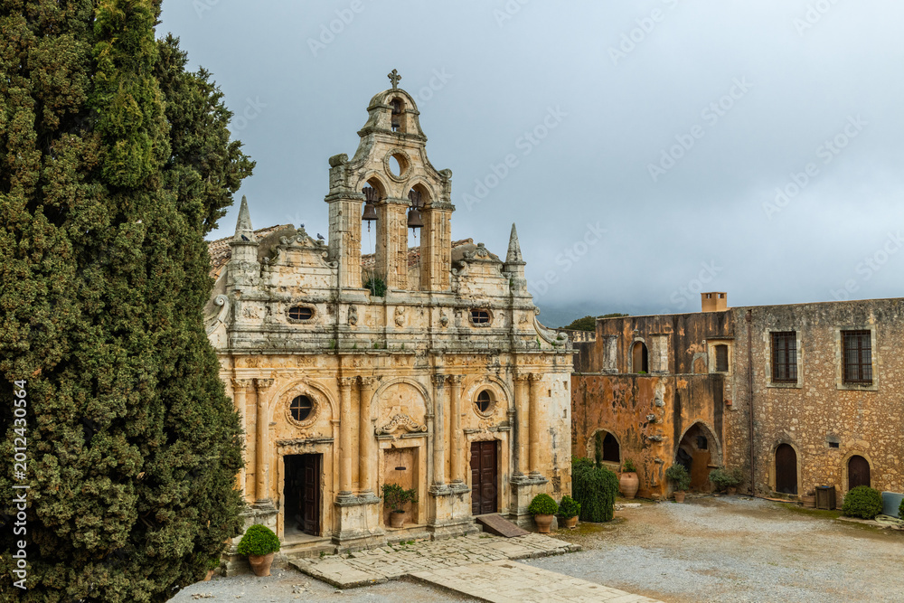Fototapeta premium Famous Religious Landmark of Crete, Arkadi Monastery