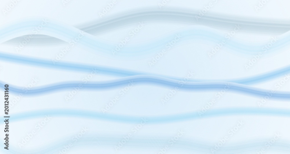 Obraz premium Translucent flowing silk ribbon waves on a light background
