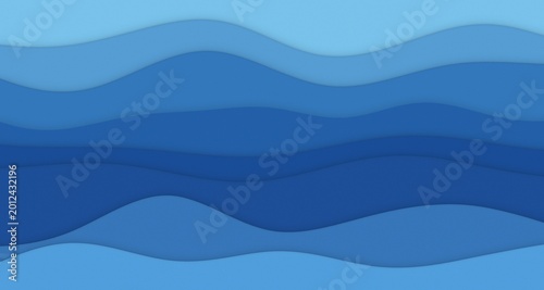 Photos Paper cut waves with soft shadows