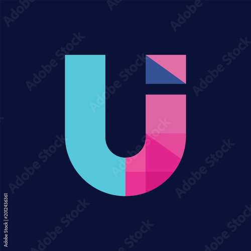 Vibrant Colorful U Letter Modern Branding Identity Design