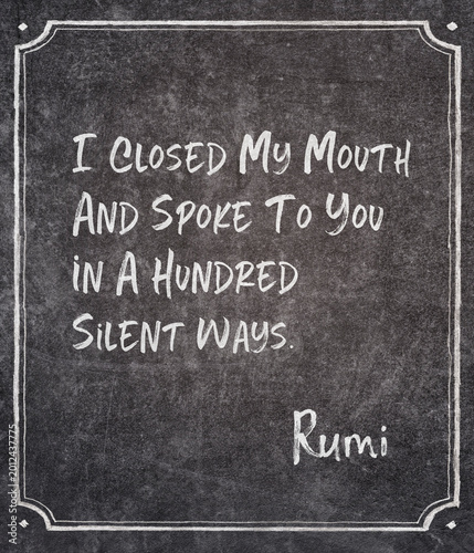 silent ways Rumi quote
