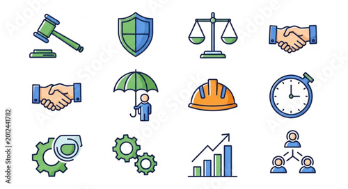 Business icons and symbols collection.