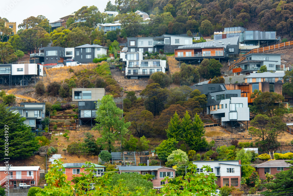 Fototapeta premium Residential Houses in Hobart - Australia