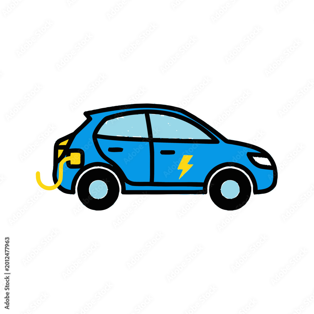 Fototapeta premium Electric car being charged.