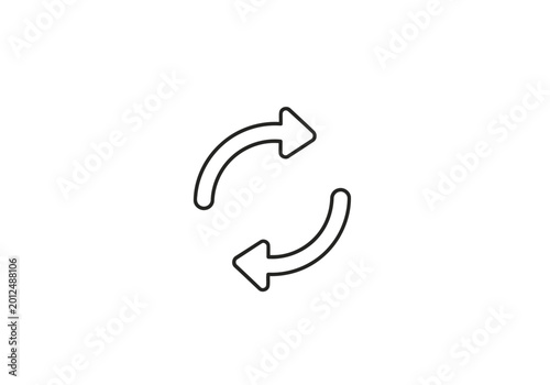 Swap exchange and refresh icon for app ui and website design