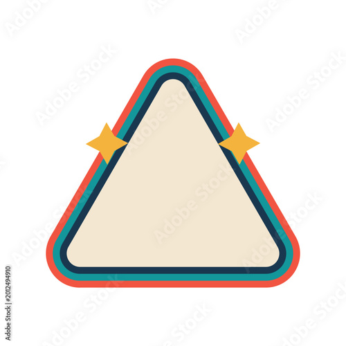 Triangle Shape with Stars