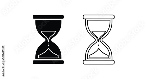 Hourglass silhouette on white background high quality professional
