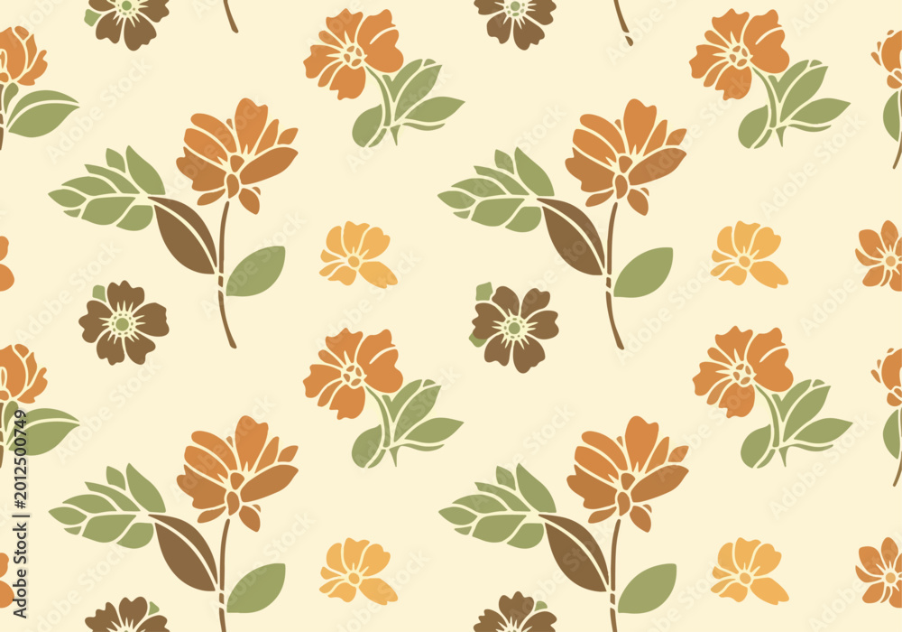 Fototapeta premium seamless floral pattern damask
