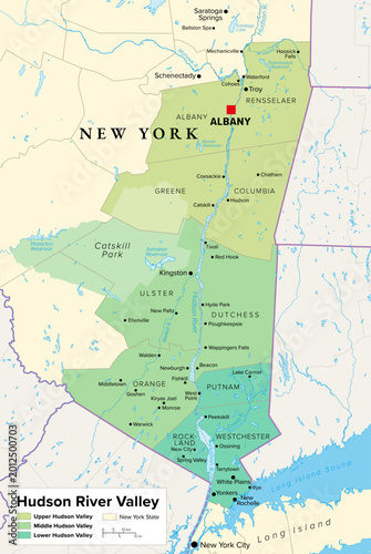 Bild auf Leinwand Hudson River Valley, U