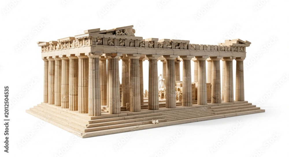Obraz premium Architectural model of the parthenon temple
