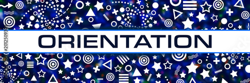 Orientation Blue Colorful Blur Background Horizontal Text 