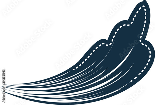 Fotografia Sophisticated vector graphic depicting a fluid, elegant shape with dotted accent