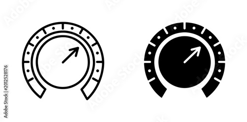 Tableau sur toile Speedometer Icons, Gauge Vector Set, Performance Meter Graphics, Measurement Dia