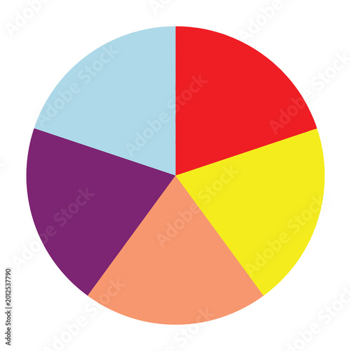 Free Download Colorful pie chart with six sections - GFXLoad