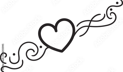 love hearts ornate set with decorative flourishes and swirls, for Valentine's Day, wedding invitations, romantic, elegant, and decorative designs
