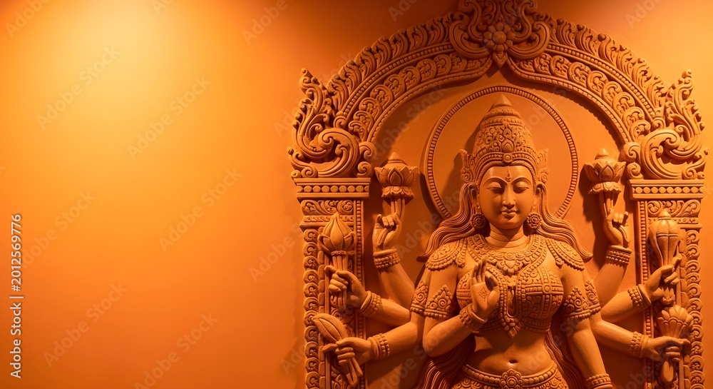 Fototapeta premium Independence day india freedom celebration hindu lord vishnu idol statue