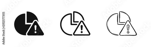 Free Download Pie Chart with Warning Triangle Data Error and Alert Icons - GFXLoad