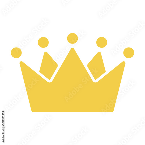 Canvastavla Golden crown symbol icon royalty luxury