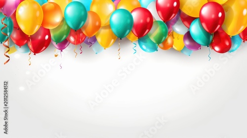 Bring your celebrations to life with this vibrant and joyful canopy of colorful party balloons.