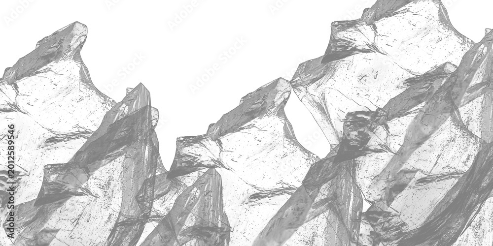 Naklejka premium Shattered glass fragments on transparent background high-quality