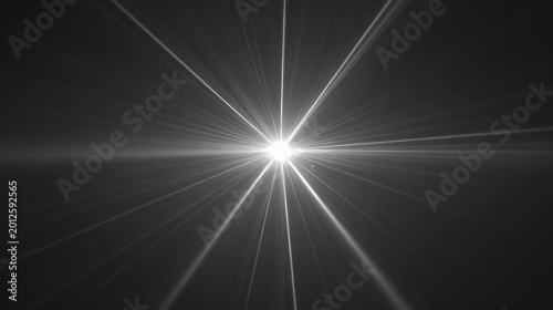 Bright, starburst-like light emanating from a central point against a dark background
